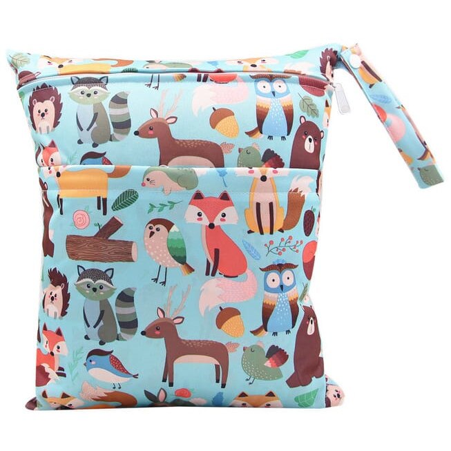 Sac pentru scutece bebelusi Alvababy, 35x30cm - model Forest Friends