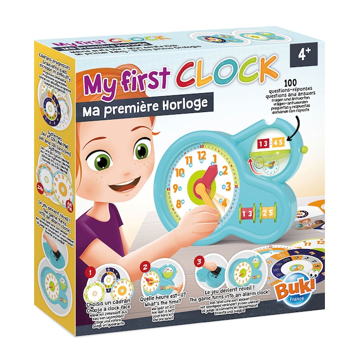 Set invatare ceas analog si digital - Primul meu ceas cu alarma, 9 piese