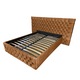 Beds Place Cyntia ágy, ágyráccsal, széles, 180x200 cm, 130 cm, barna