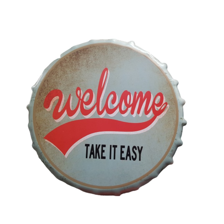 Jelzősapka Ahelos, üdvözlő, fém, 35 cm