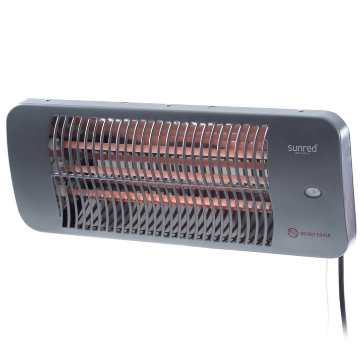 Sunred Lugo szürke kvarc fali teraszfűtő 2000 W 428812