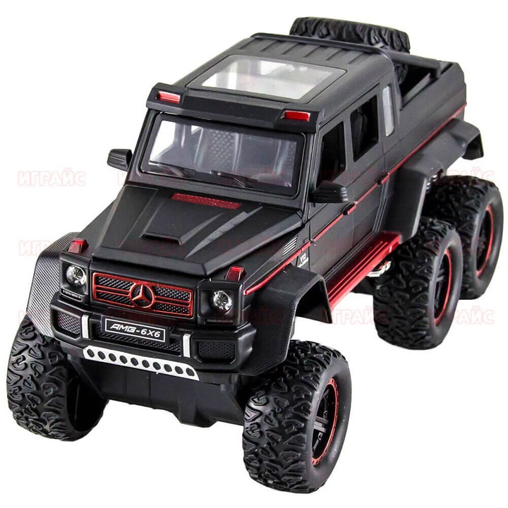 Метален автомобил, Mercedes-benz, G63 AMG 6×6, С отварящи се врати, Черен