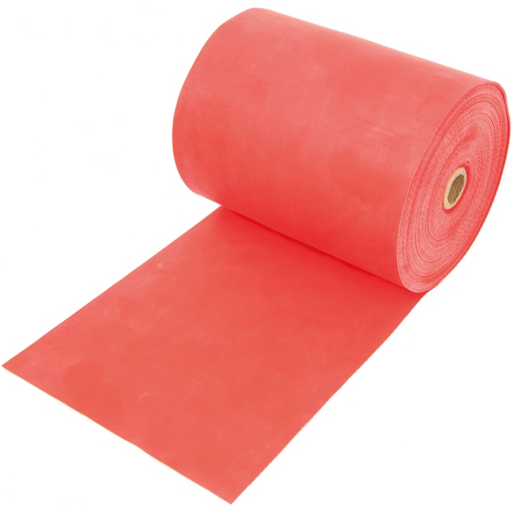 Rola banda elastica pentru exercitii, AMILA, Rosu, 25 m