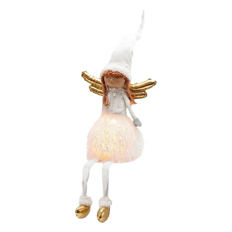 Figurina Craciun Home, ingeras cu 3 lumini LED, inaltime 65 cm