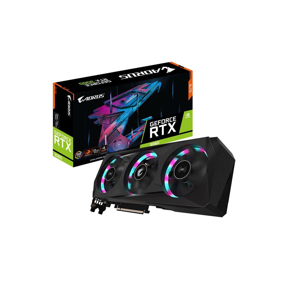 Placa video Gigabyte AORUS GeForce® RTX™ 3060 ELITE, 12GB GDDR6 LHR