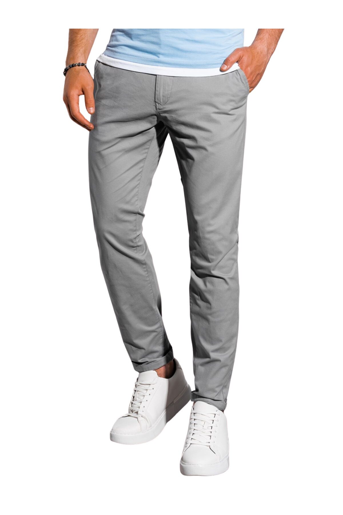 Pantaloni casual barbati OMBRE gri P894 - L