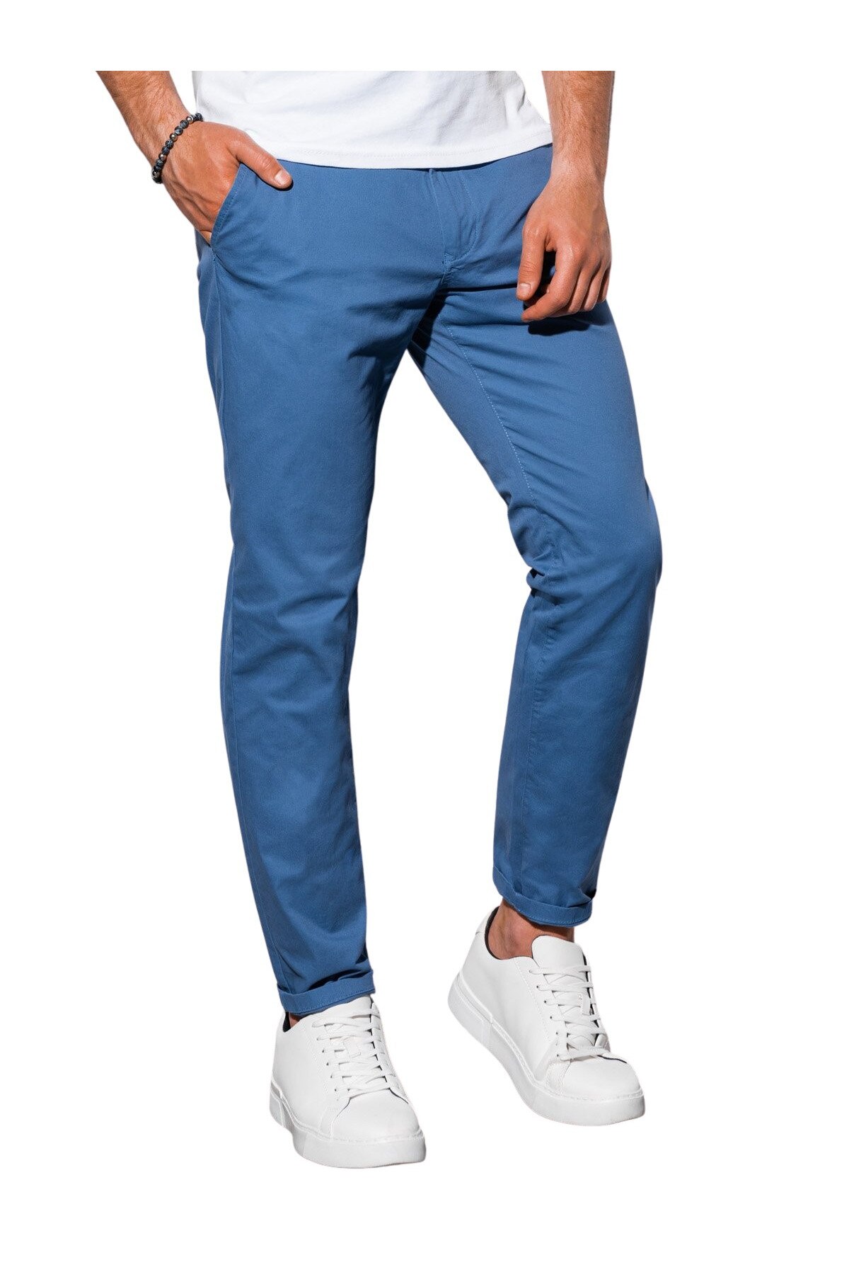 Pantaloni casual barbati OMBRE albastru P894, Albastru