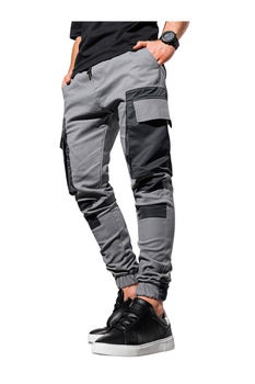 Pantaloni joggers barbati P998, Gri, M Pantaloni joggers barbati P998, Gri, M