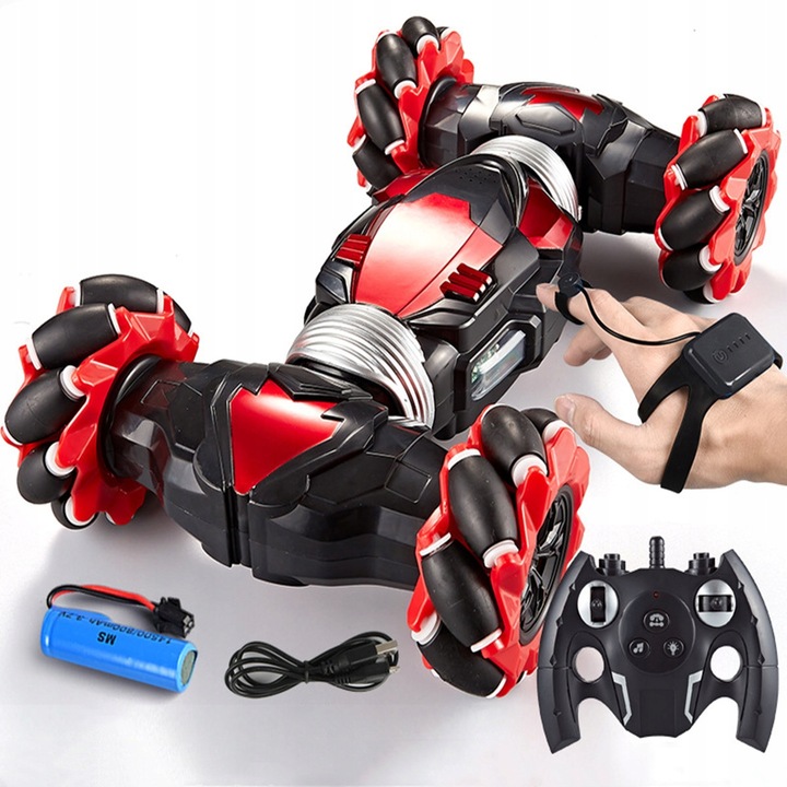 Masina controlabila prin telecomanda si gesturi, 30km/h, Rosu