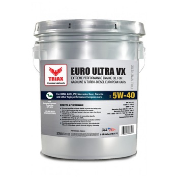 Ulei de motor Triax Euro VX 5W-40 Diesel Full Sintetic VW 505.01, BMW LL-04, MB 229.51, 18.92 L Ulei de motor Triax Euro VX 5W-40 Diesel Full Sintetic VW 505.01, BMW LL-04, MB 229.51, 18.92 L