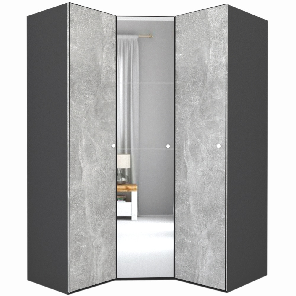 Dulap de Colt Genarom LEX Model A, Decor 4298 / Oglinda, 153-153 x 218 x 66 cm