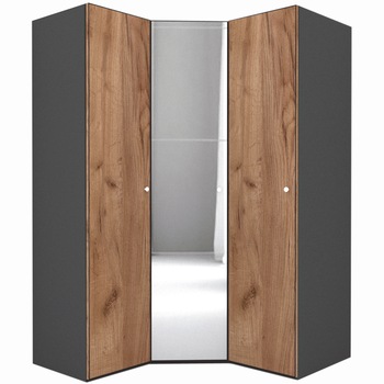 Dulap de Colt Genarom LEX Model A, Decor K004 / Oglinda, 153-153 x 240 x 66 cm Dulap de Colt Genarom LEX Model A, Decor K004 / Oglinda, 153-153 x 240 x 66 cm