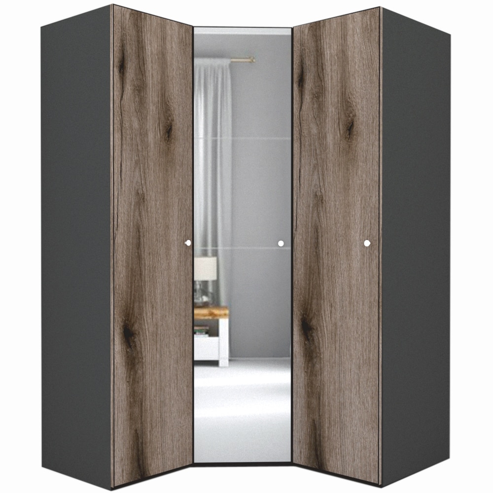 Dulap de Colt Genarom LEX Model A, Decor K366 / Oglinda, 153-153 x 218 x 66 cm