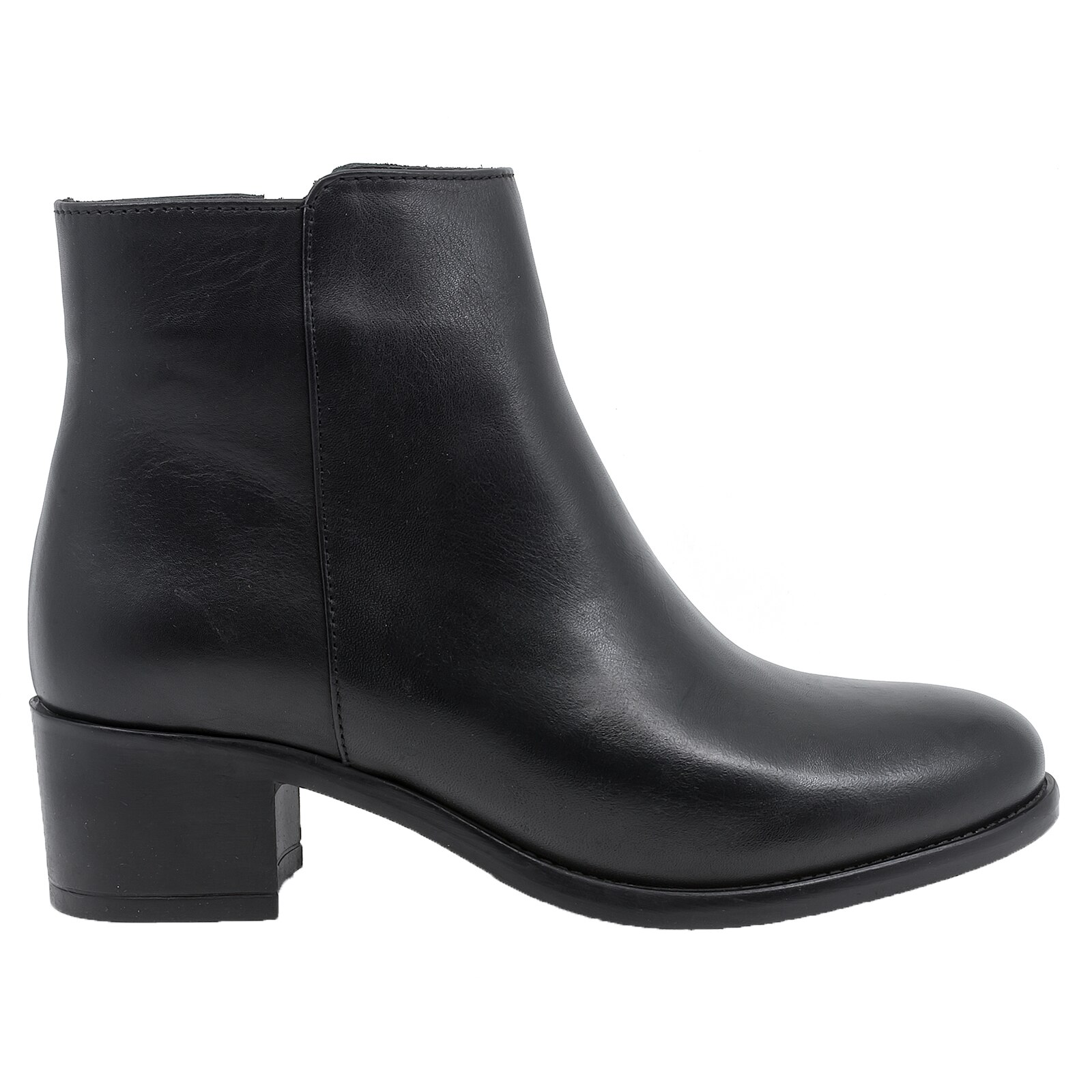 Ghete dama, Caspian, Cas-2597, casual, piele naturala, Negru