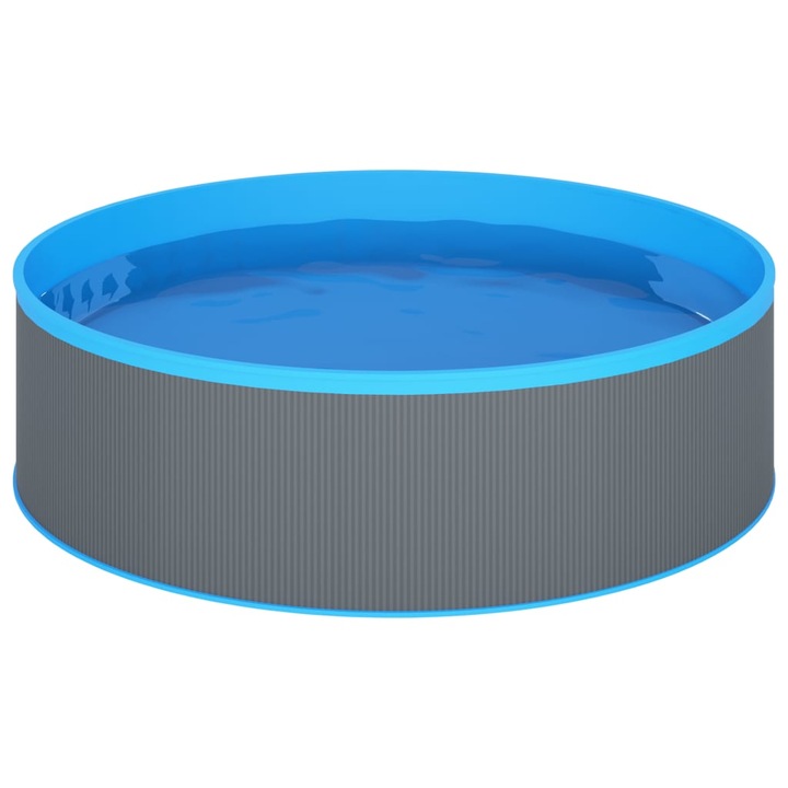 Piscina cu valuri vidaXL, skimmer suspendat cu pompa, gri, 350x90 cm