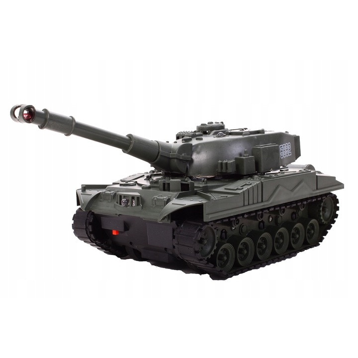 Jucarie Inetactiva Tanc, Controlat de la Distanta cu Telecomanda, Efecte Sonore si Luminoase, 30 x 15.5 x 16 cm, Verde