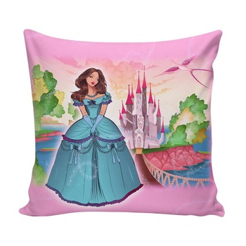 Perna decor pentru copii, multicolor, poliester + fibra poliester siliconizata, cu print, 43 x 43 cm Perna decor pentru copii, multicolor, poliester + fibra poliester siliconizata, cu print, 43 x 43 cm