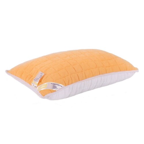 Perna pentru dormit Meltem, 4 anotimpuri, matlasata, orange, 50 x 70 cm, umplut cu puf siliconizat antialergic