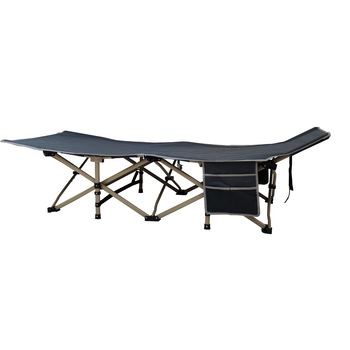 Pat camping cu structura metalica 188X68X35 cm, 2 buzunare pentru depozitare Pat camping cu structura metalica 188X68X35 cm, 2 buzunare pentru depozitare