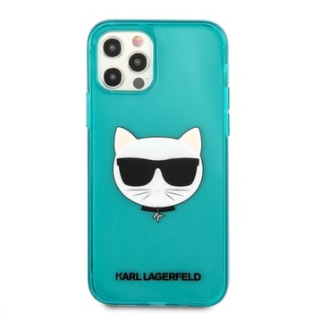 Husa Karl Lagerfeld Choupette Head pentru iPhone 12/iPhone 12 Pro Albastru Husa Karl Lagerfeld Choupette Head pentru iPhone 12/iPhone 12 Pro Albastru