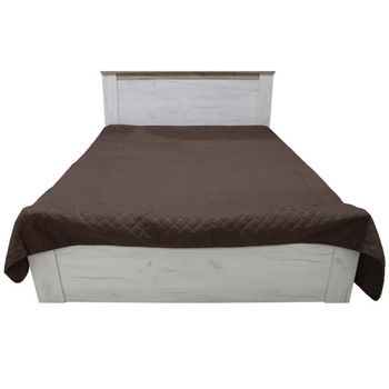 Cuvertura de pat, poliester, maro, 180 x 240 cm, design modern si elegand, confortabila Cuvertura de pat, poliester, maro, 180 x 240 cm, design modern si elegand, confortabila