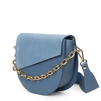 Poseta dama din piele naturala Donna bleu Poseta dama din piele naturala Donna bleu