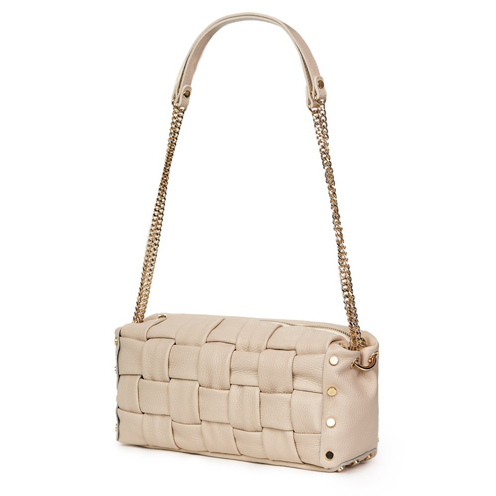 Poseta dama din piele naturala Selena crem