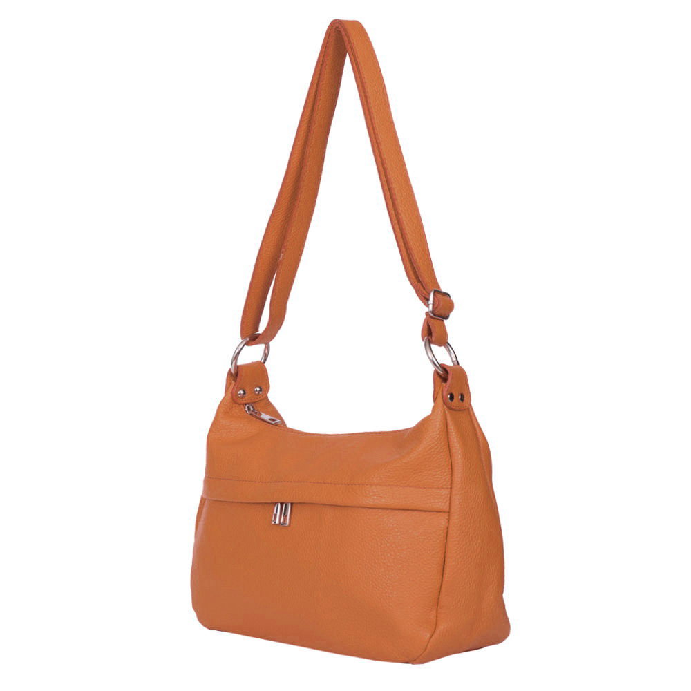 Poseta din piele naturala Amelia cognac