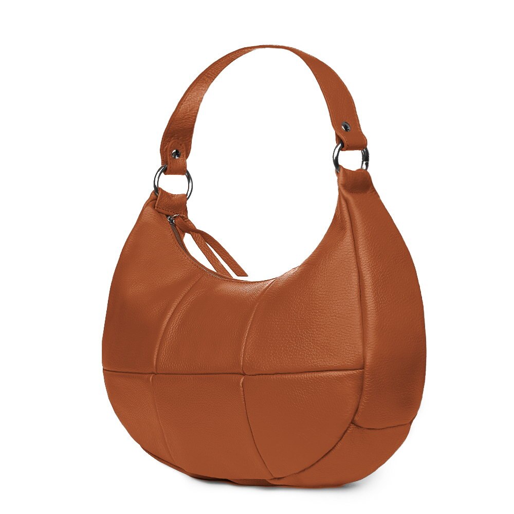 Geanta piele naturala Cristina cognac