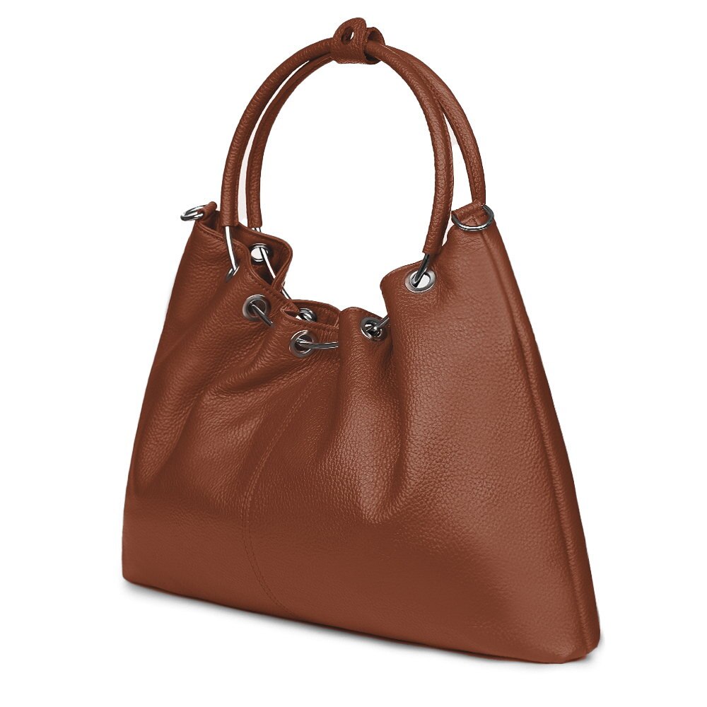 Geanta dama din piele Venezia cognac