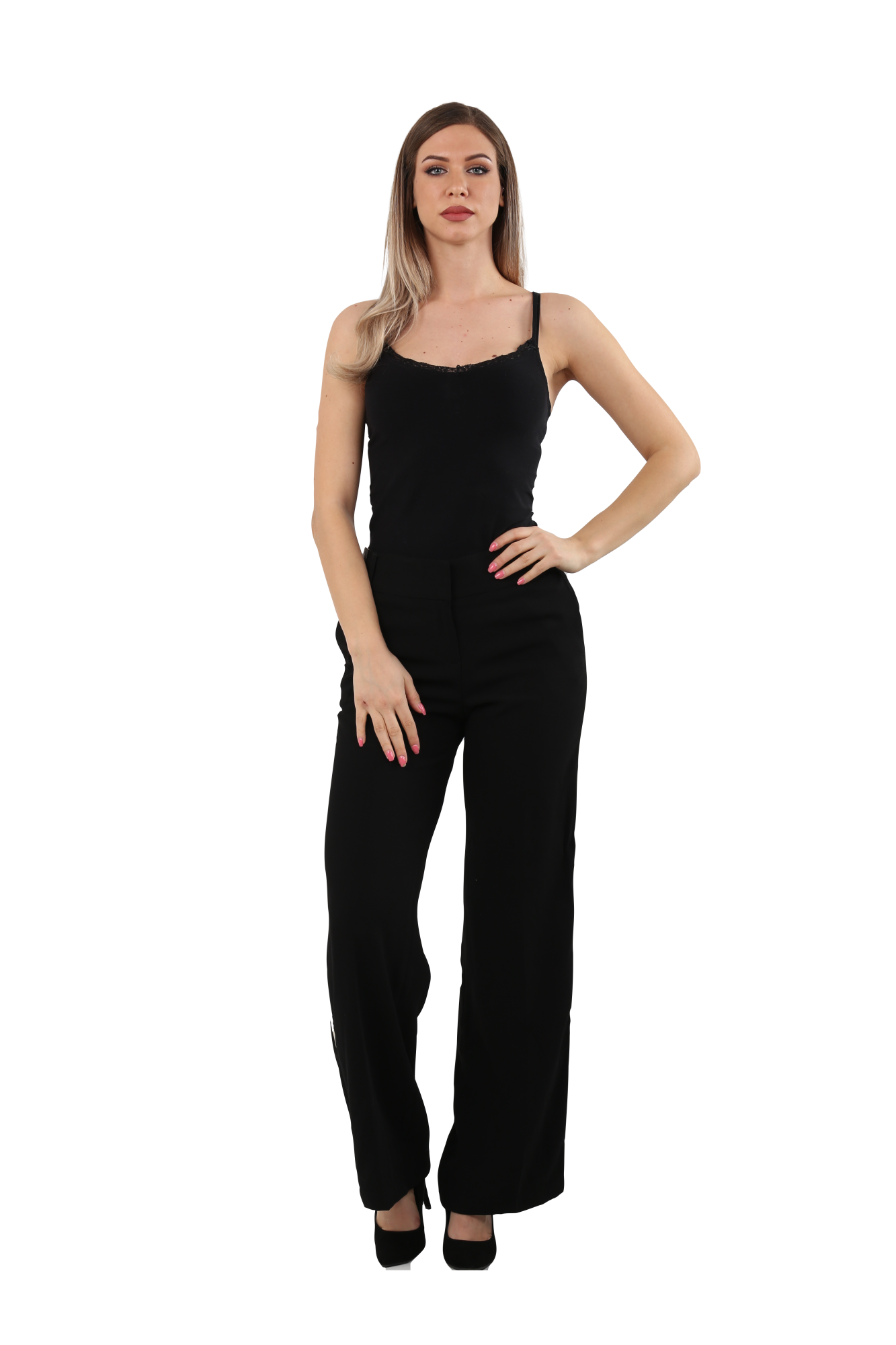 Pantaloni, Dungi laterale, Next, Negru, 40