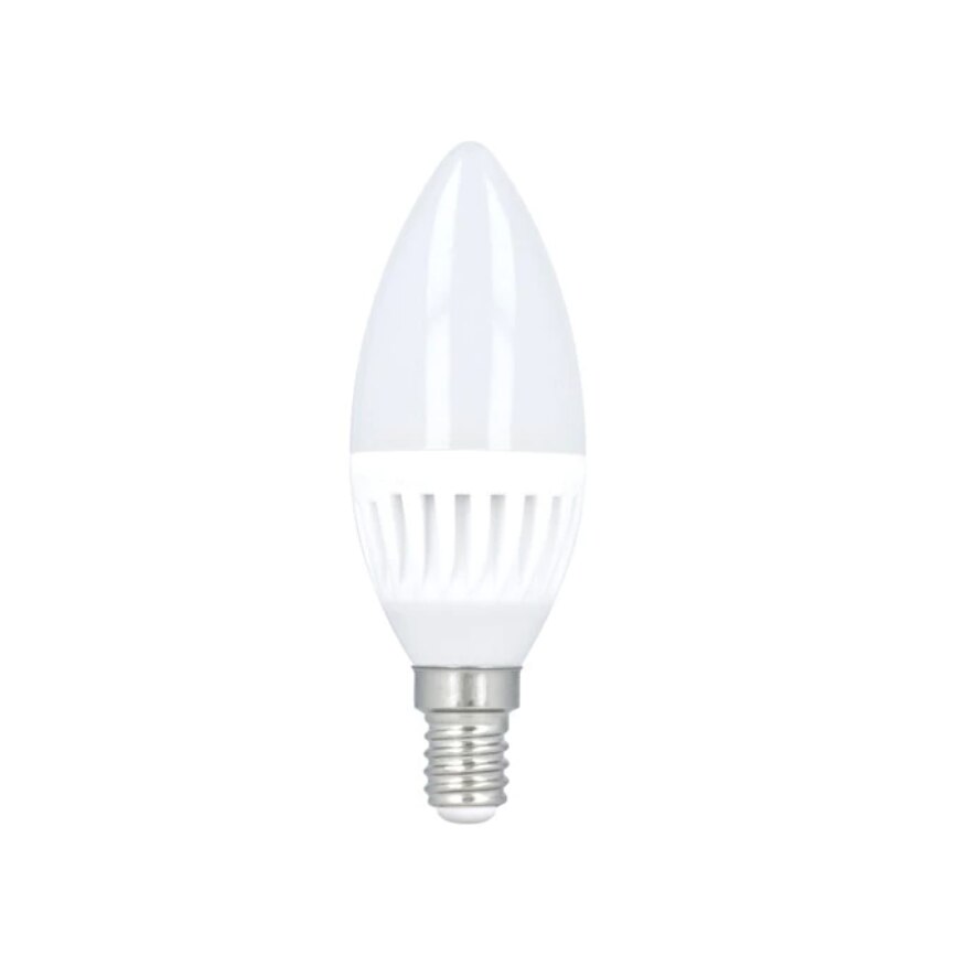Bec ceramic LED E27 C37 10W 230V 3000K 900lm, lumina alba calda, Alb, TLF-BBL3523