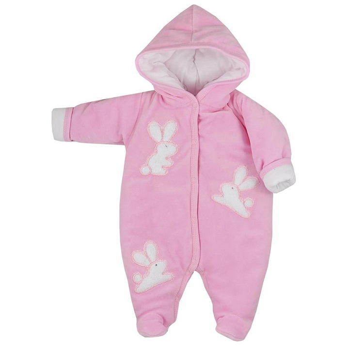 Combinezon de iarna pentru fete Koala Rabbits 08-101R-74-cm, Roz 74 CM