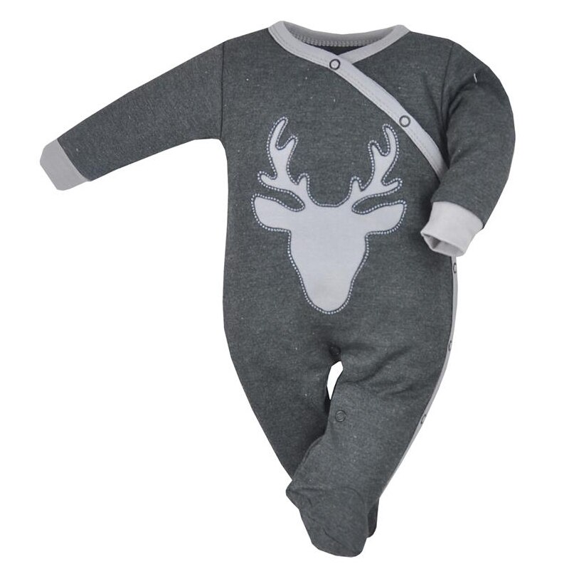 Salopeta cu maneca lunga pentru baieti Koala Deer 07-465-62-cm, Gri 62 CM