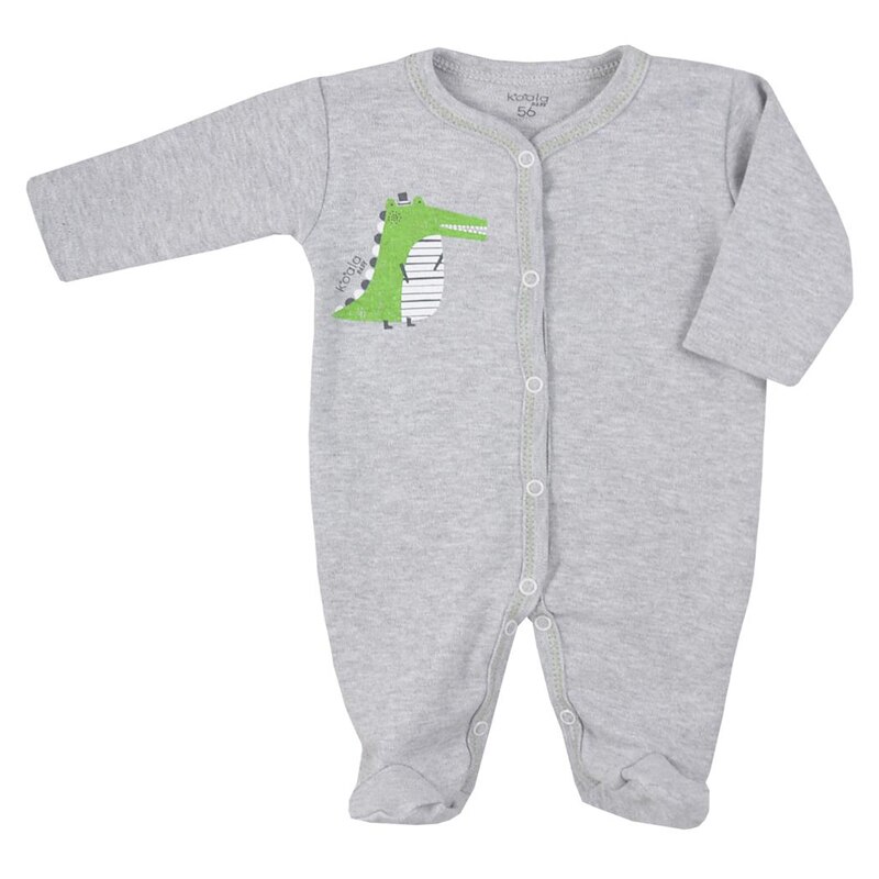 Salopeta cu maneca lunga pentru baieti Koala Tasmania 08-523G-62-cm, Gri 62 CM