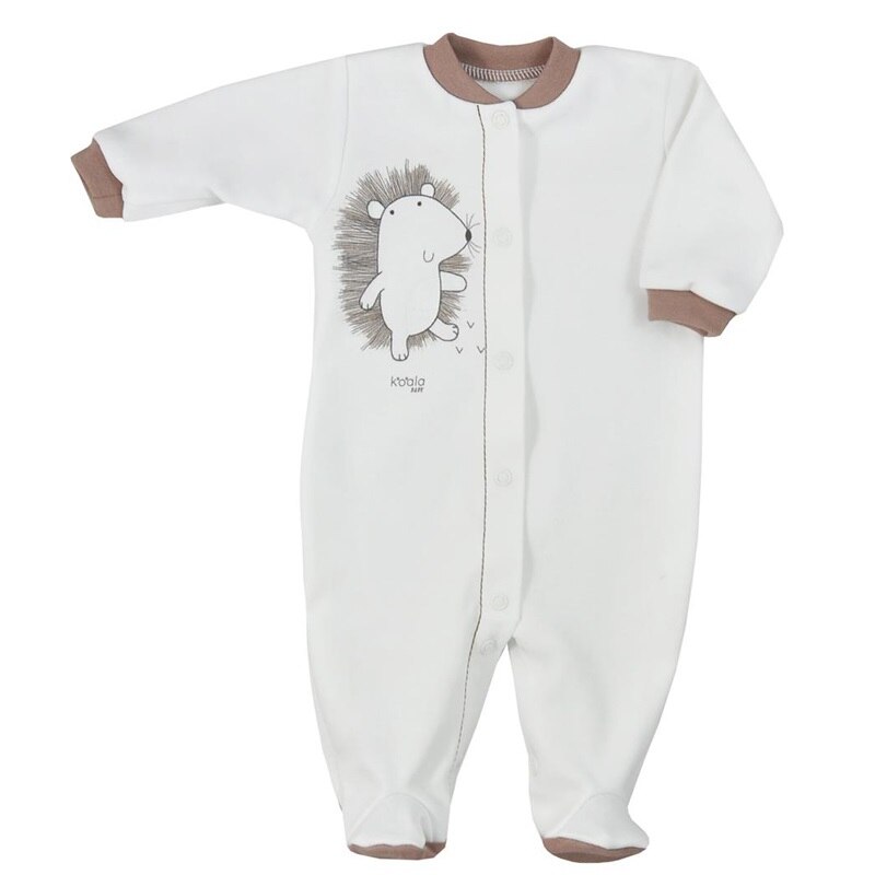 Salopeta cu maneca lunga pentru copii Koala Organic Przyjaciel 08-673-62-cm, Crem 62 CM