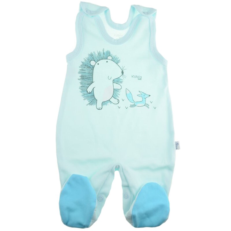 Salopeta fara maneci pentru baieti Koala Przyjaciel Organic 08-665T-62-cm, Turcoaz 62 CM