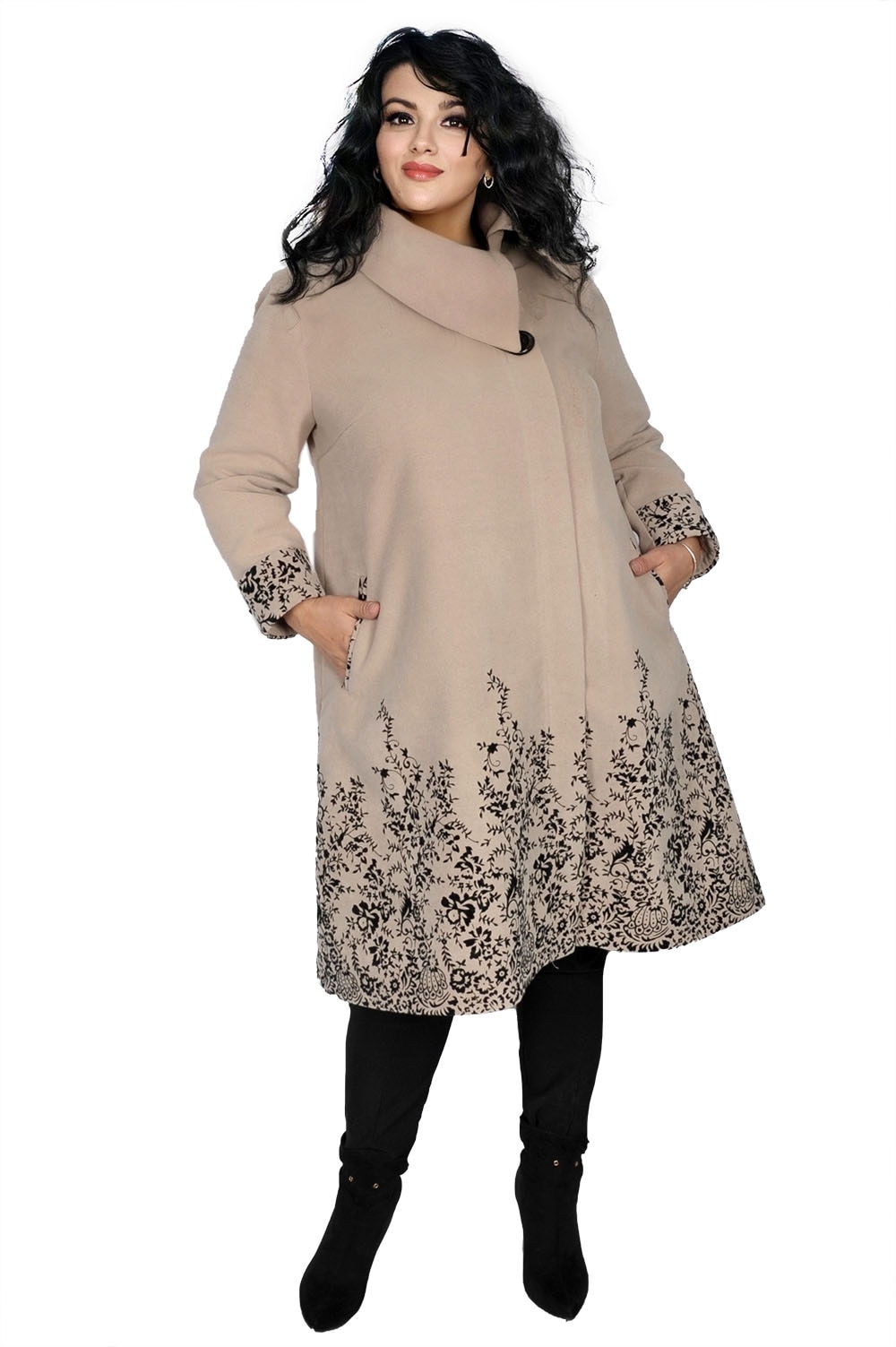 Palton Smaranda, model 11980, Bej