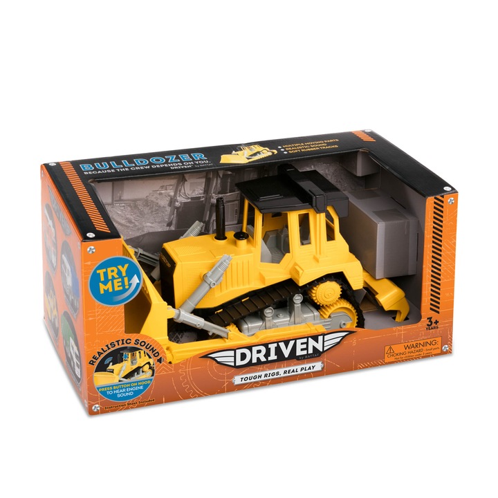 Masinuta Bulldozer cu telecomada, Battat, Multicolor, 3 ani+