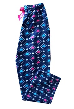 Pantaloni lungi polar dama cu inimioare colorate, Blumarin Pantaloni lungi polar dama cu inimioare colorate, Blumarin