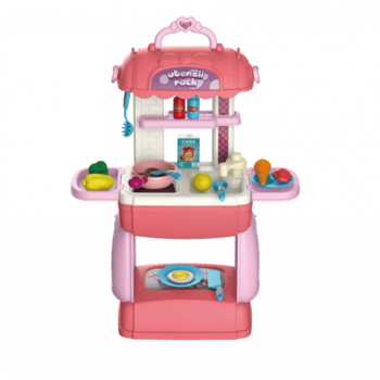 Set de joaca, bucatarie de jucarie in gentuta, chiuveta, legume, ustensile pentru gatit si alte accesorii de jucarie pentru copii, 31 piese Set de joaca, bucatarie de jucarie in gentuta, chiuveta, legume, ustensile pentru gatit si alte accesorii de jucarie pentru copii, 31 piese