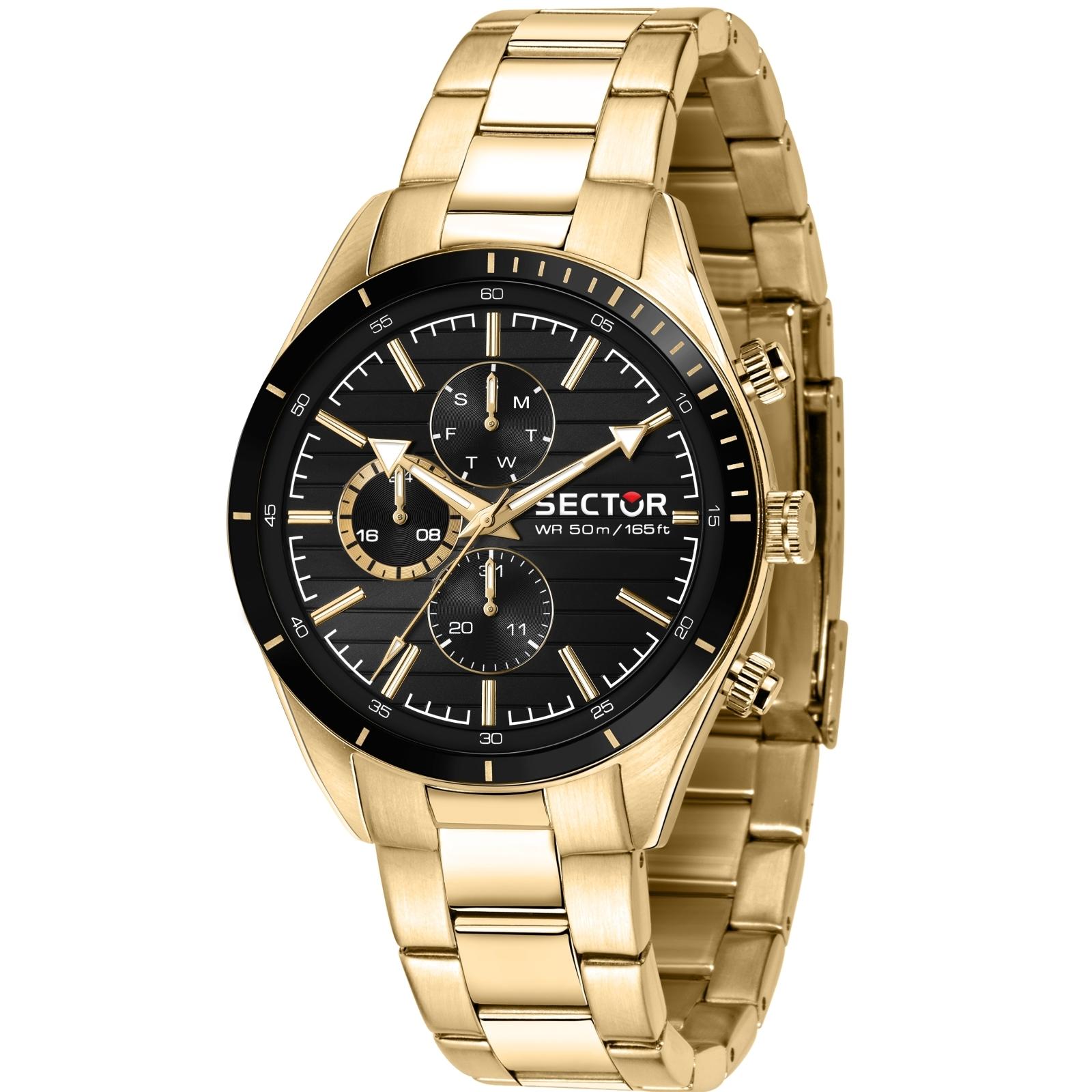 Ceas barbatesc Sector R3253516009 Quartz Auriu, Negru