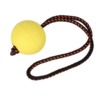 Minge plutitoare pentru caini DINGO, pentru dresaj, din cauciuc moale, cu maner, 'BIBI' GALBEN 17252 Minge plutitoare pentru caini DINGO, pentru dresaj, din cauciuc moale, cu maner, 'BIBI' GALBEN 17252