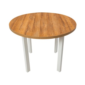 Masa living Poli2 BG, bialy/grandson, 100 x 100 x 76 cm, lemn masiv de pal/fag Masa living Poli2 BG, bialy/grandson, 100 x 100 x 76 cm, lemn masiv de pal/fag