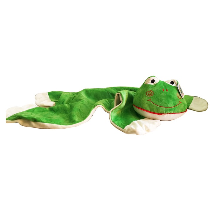 Patura, Cuddle Uppets, Model broasca, 105 cm, Verde/Alb