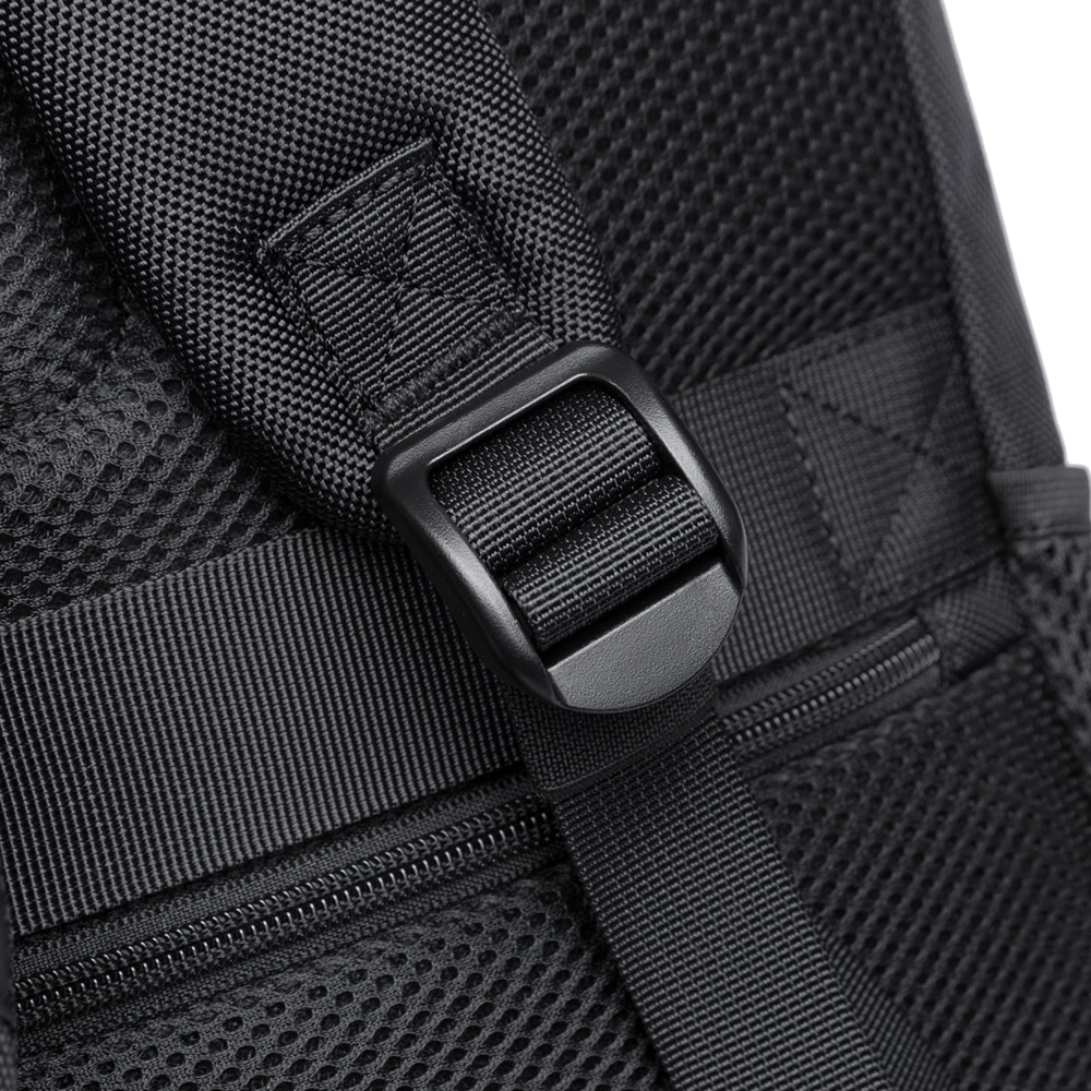 Rucsac laptop 15.6", smart casual, impermeabil, cu port de incarcare USB, BANGE, 45x32x15 cm, Gri