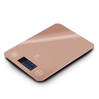 Cantar digital de bucatarie Rose Gold Metallic Line BerlingerHaus BH 9352 Cantar digital de bucatarie Rose Gold Metallic Line BerlingerHaus BH 9352