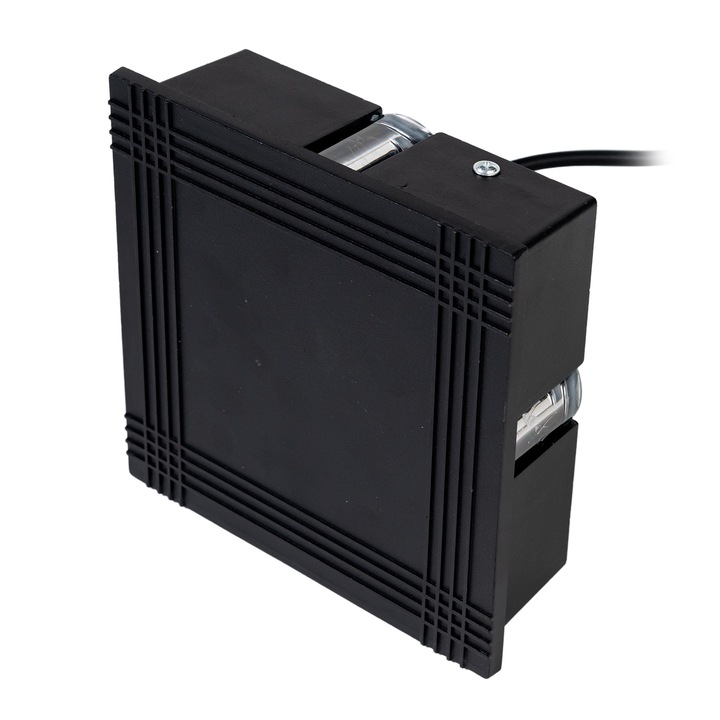 Aplica led 8W , Exterior, Lumina Calda, Negru, IP65