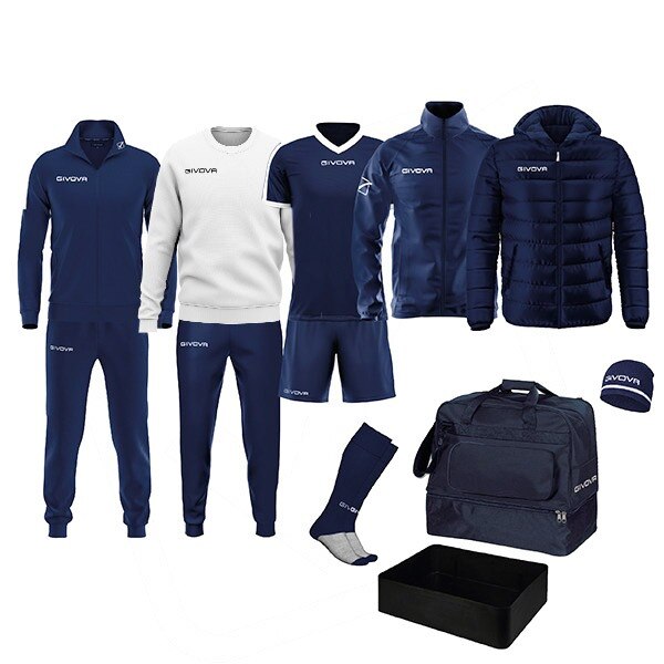 Set full Givova Revolution, Bleumarin/Alb