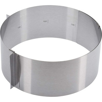 Forma de copt, Quasar & Co., inel reglabil rotund 16-30 cm, h 8,5 cm, inox, argintiu Forma de copt, Quasar & Co., inel reglabil rotund 16-30 cm, h 8,5 cm, inox, argintiu